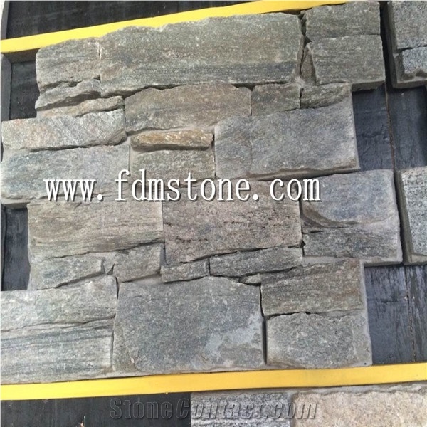 China S1120 Rusty Slate Cement Cultured Stone Z Shape, Rusty Mustang Slate Puzzle Stone Panel Stacked Veneer