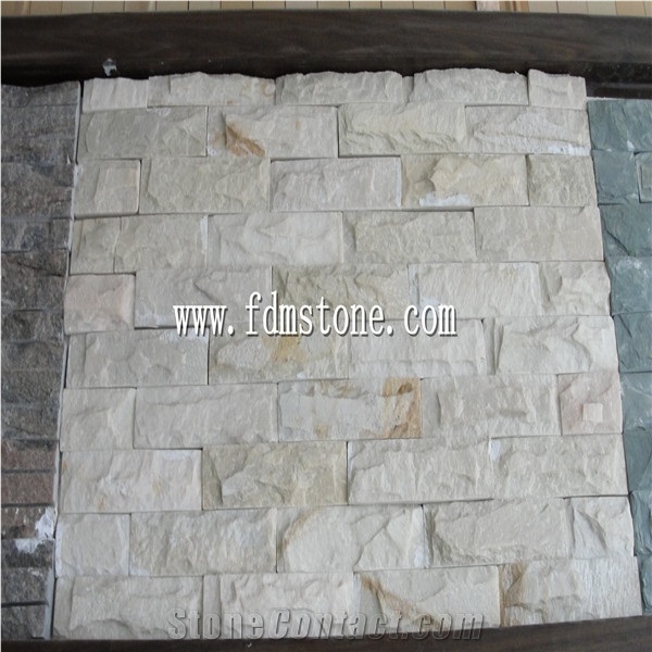 China White Quartzite Cultured Stone Panel for Wall Cladding
