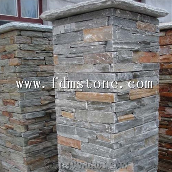 China White Quartzite Cultured Stone Panel for Wall Cladding
