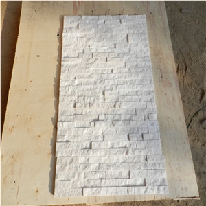 China White Quartzite Stone Veneer/ Cultured Stone,Super White Quartzite Wall Panel/ Pure White Quartzite Stacked Stone ,Ledge Stone