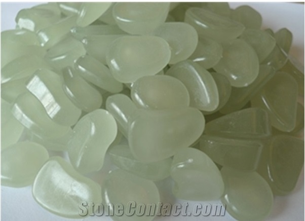 Chinese Luminous Glowing Pebble Stone,Glow Glass Pebbles,Glow Artifical Resin Pebble