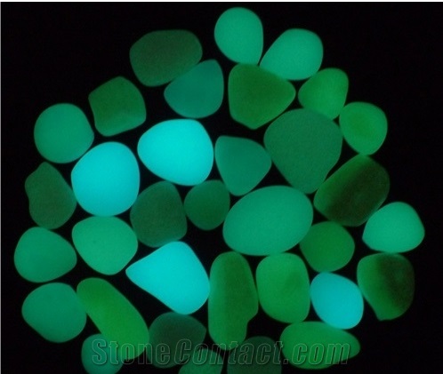 Chinese Luminous Glowing Pebble Stone,Glow Glass Pebbles,Glow Artifical Resin Pebble