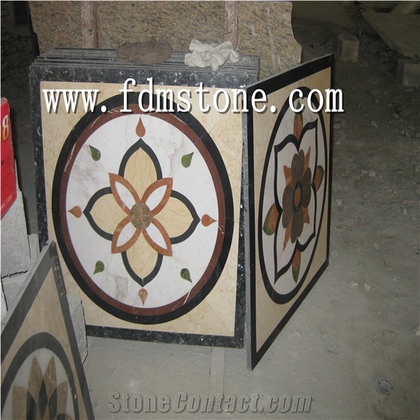 Chinese Water Jet Round Marble Patterns