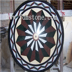 Chinese Water Jet Round Marble Patterns
