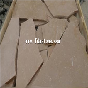 Competitive Price Pink Natural Slate Flagstone Landscaping Stone Wall Decor,Slate Factory