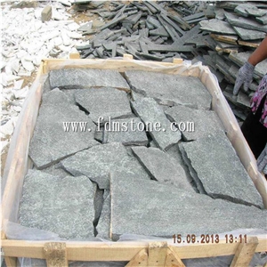Crazy Stone 300x300mm Slate Flagstone Driveway Paver,Patio Stone,Green Slate Walkway Pavers