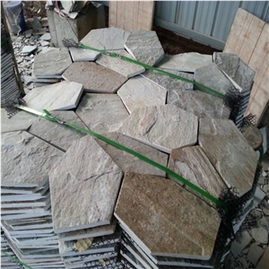 Flagstone Mat Mesh Stone Tile/Cheap Driveway Paving Stone
