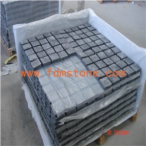 Flamed Brushed Basalt Grooved G684 Pavers,Cubestone,Kerbstone,Random Paving Sets