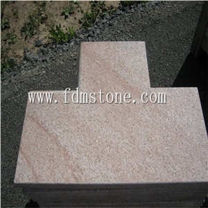 Flamed Yellow G682 Granite Swimming Patio Pool Coping Bullnosed Stone Exfoliated and Brushed Surface
