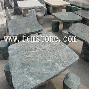 Garden Stone Bench, Grey Granite Bench & Table