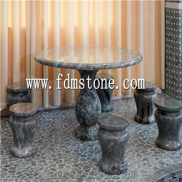 Garden Stone Bench, Grey Granite Bench & Table