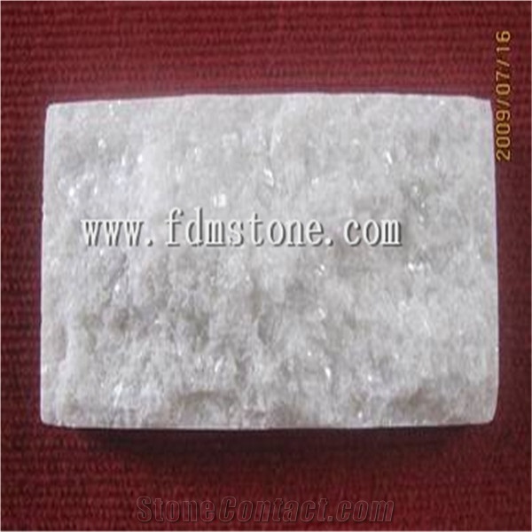 Great Project Square Edging White Quartzite Stone Pavers, Natural Quartzite White Quartzite