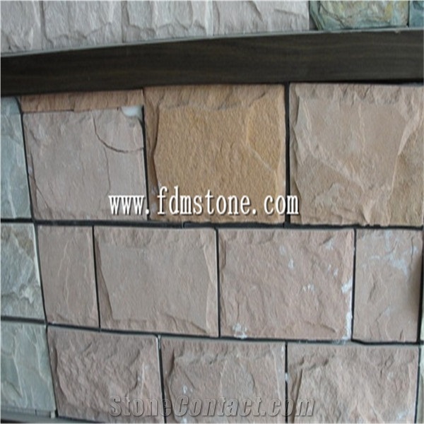 Grey Quartzite Mushroom Stone Panel for Wall Cladding , Quartzite Tiles & Wall Cladding Natrual Surface , White Green Grey Rusty Slate Wallstone