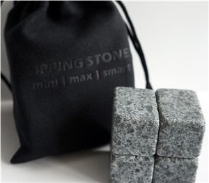 Grey Soapstone Sipping Rocks,Whiskey Stones