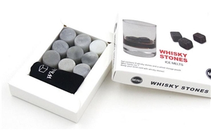 Grey Soapstone Sipping Rocks,Whiskey Stones