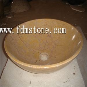 Honey Onyx Marble Round Wash Basin/Bowl Sinks for Bathroom, Honey Onyx Marble Sinks & Basin