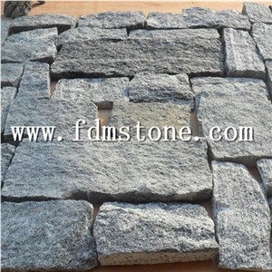 Irregular Loose Black Grey Slate Ledgestone Fieldstone Wall Cladding Tiles