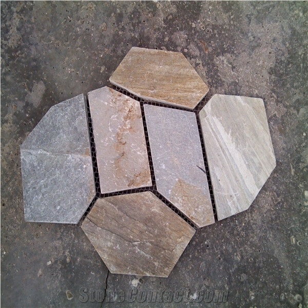 Irregular Natural Slate Driveway Paver Rust Slate Flagstone