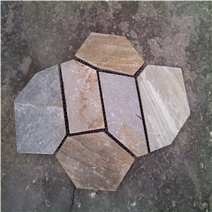 Irregular Natural Slate Driveway Paver Rust Slate Flagstone
