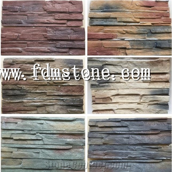 Japanese Surface Coloring Technology Manufactured Stone Bricks for Wall,Manmade Fake Stone with Custom-Made Colors,Cultured Stone Brick for Indoor/Outdoor Wall