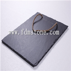 Kinslate Slate Tableware Slate Pizza Tray Round,Slate Plate for Pizza,Slate Food Tray