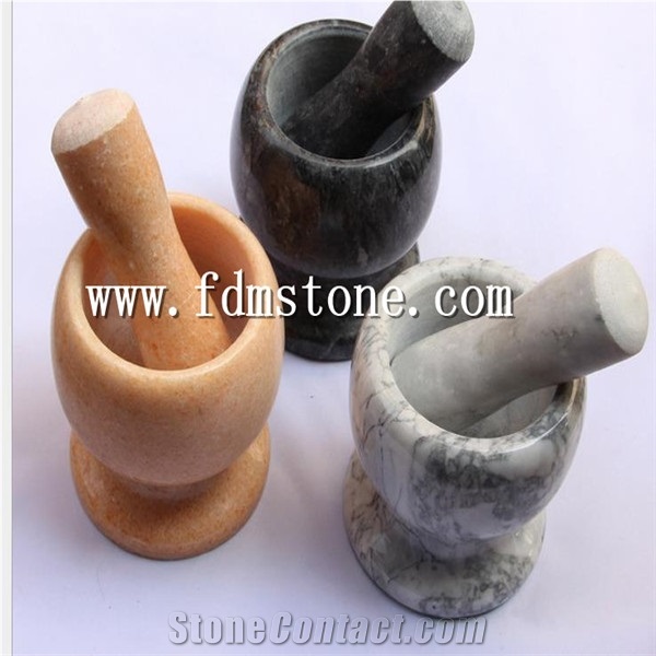 Kitchen Good Helper Stone Mortar and Pestle,Antique Stone Mortar