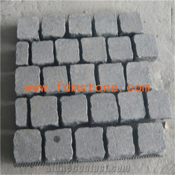 Landscping Fan Tumbled Stone Basalt Paver, Black Grey Stone Basalt Pavers,Paving Sets,Exterior Basalt Pattern,Walkwat Pavers
