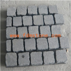 Landscping Fan Tumbled Stone Basalt Paver, Black Grey Stone Basalt Pavers,Paving Sets,Exterior Basalt Pattern,Walkwat Pavers