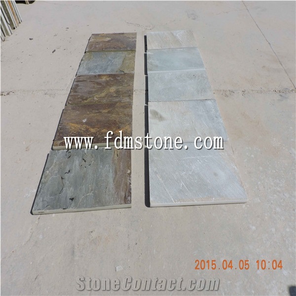Low Price Decorative Green Natural Roofing Slate Tile