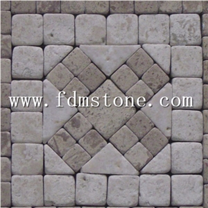Masonry Wall Tile, Masonry Stone, Masonry Tumbled Travertine Mosaic Pattern