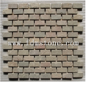 Masonry Wall Tile, Masonry Stone, Masonry Tumbled Travertine Mosaic Pattern
