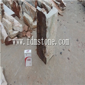 Multicolour Beige Sandstone Exterior Wall Cladding for Outdoor Decorative,Corner Stone,3d Wall Building Bricks