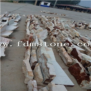 Multicolour Rusty Sandstone Wall Corner,Building Ornaments, Masonries Wall Panel,Stacked Cladding