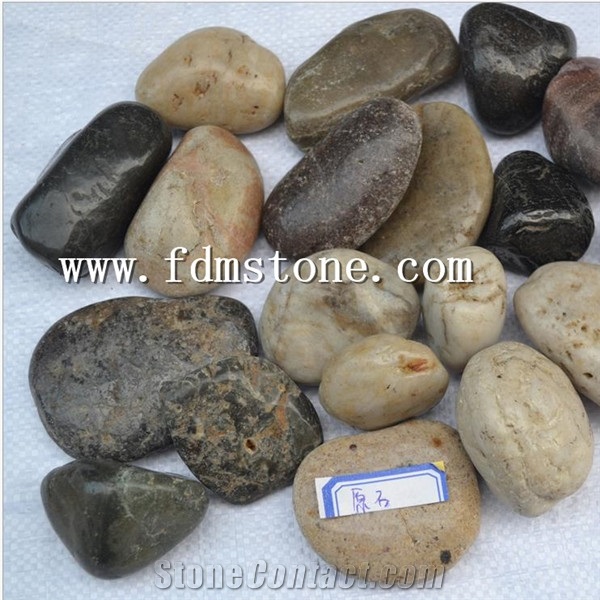 Natural Pebble Stone Yellow Color Chip Size Pebble Stone