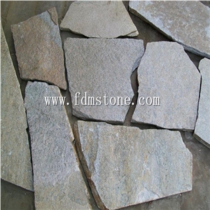 Natural Slate Crazy Flagstone Paving Tiles,Slate Walling Tiles,Yellow Honey Gold Slate P014 Walling Tiles