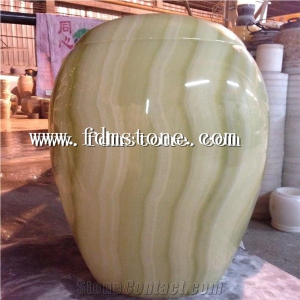 Natural Stone Cremation Urn,Onyx Stone Urn & Vase