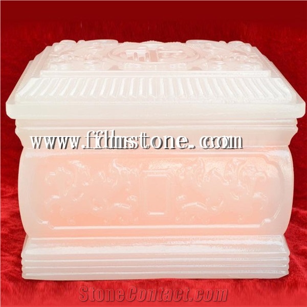 Natural Stone Cremation Urn,Onyx Stone Urn & Vase