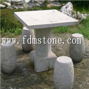 Outdoor Park Stone Table and Chairs