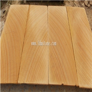 Outdoor Stone Wall Tile with Yellow Beige Sandstone Mushroom Stone