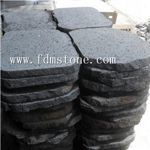 Pedra Da Lava,Black Volcanic Stone Corner Stone