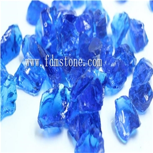Purple Color Broken Landscape Glass Crushed Rock for Gabion
