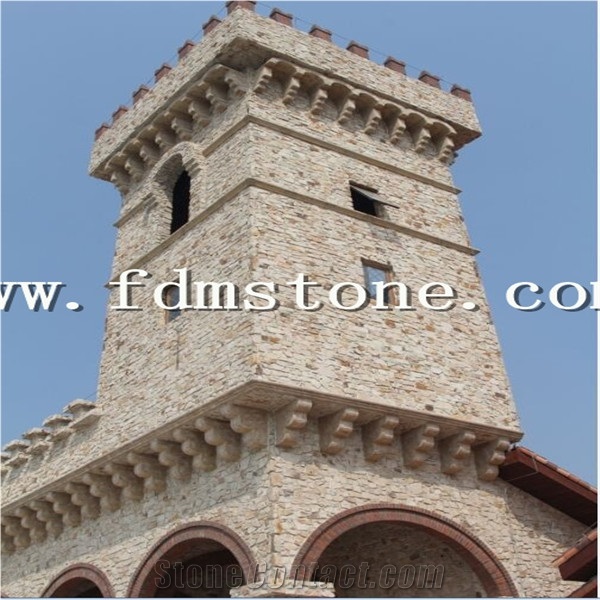 Rock Sandstone Wall Cladding, Debden Beige Sandstone Wall Cladding