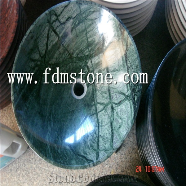 Round Basin Shape and Bathroom Special Application Stone Basin