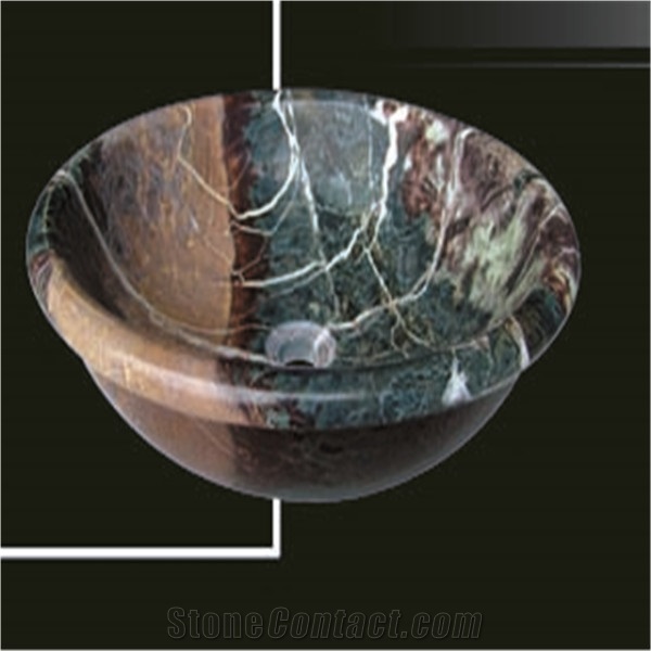 Round Basin Shape and Bathroom Special Application Stone Basin