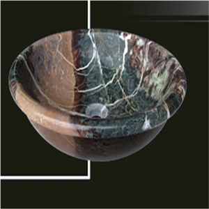 Round Basin Shape and Bathroom Special Application Stone Basin