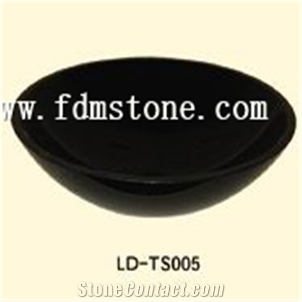 Round Basin Shape and Bathroom Special Application Stone Basin
