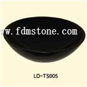 Round Basin Shape and Bathroom Special Application Stone Basin