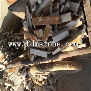 Rusty Slate Cultured Stone Corner,Ledge Stone Corner,Stacked Stone Corner, Flat,Wall Cladding Tile,Veneer Panel,Z Shape, Interlocked