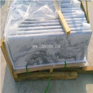 Sandblasted Bullnosed Marble Coping Tiles,Cloudy Grey Marble Pool Tiles,Marble Swimming Pool Tiles Price, Swimming Pool Bullnose Tile