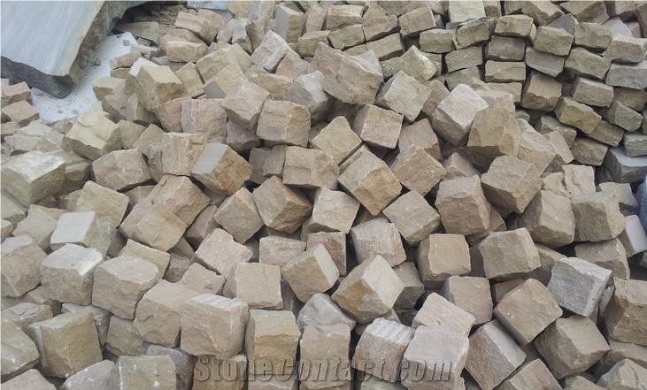 Sandstone Split Face Finishing Outdoor Project Cobblestone Pavers
